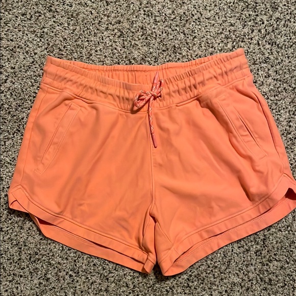 Athleta Girls Orange Athletic Shorts with Lightweight Fabric - Picture 1 of 3